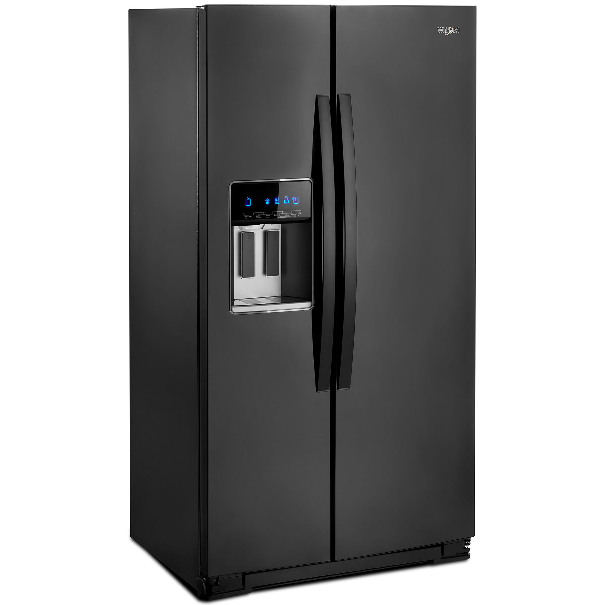 Whirlpool 36 in. 20.6 cu. ft. Counter Depth Side-by-Side Refrigerator with  External Ice & Water Dispenser- Black