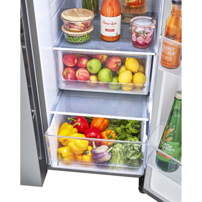 LG 36 in. 22.5 cu. ft. Counter Depth Side-by-Side Refrigerator with ...