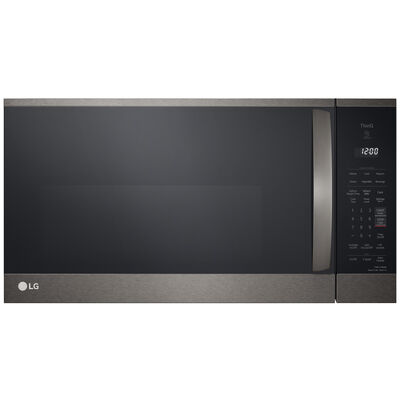 LG 30 in. 1.8 cu. ft. Over-the-Range Smart Microwave with 10 Power Levels, 300 CFM & Sensor Cooking Controls - PrintProof Black Stainless Steel | MVEM1825D