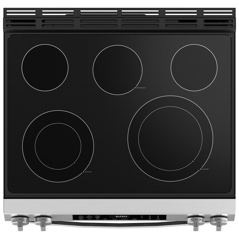 GE 30 in. 5.3 cu. ft. Smart Air Fry Convection Oven Slide-In Electric Range with 5 Radiant Burners - Fingerprint Resistant Stainless, Fingerprint Resistant Stainless, hires