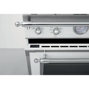 Bertazzoni Heritage Series 36 in. 5.7 cu. ft. Air Fry Convection Oven Freestanding Natural Gas Dual Fuel Range with 6 Sealed Burners & Griddle - Stainless Steel, , hires