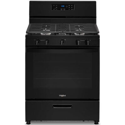 Whirlpool 30 in. 5.1 cu. ft. Oven Freestanding Gas Range with 5 Sealed Burners - Black | WFG505M0MB