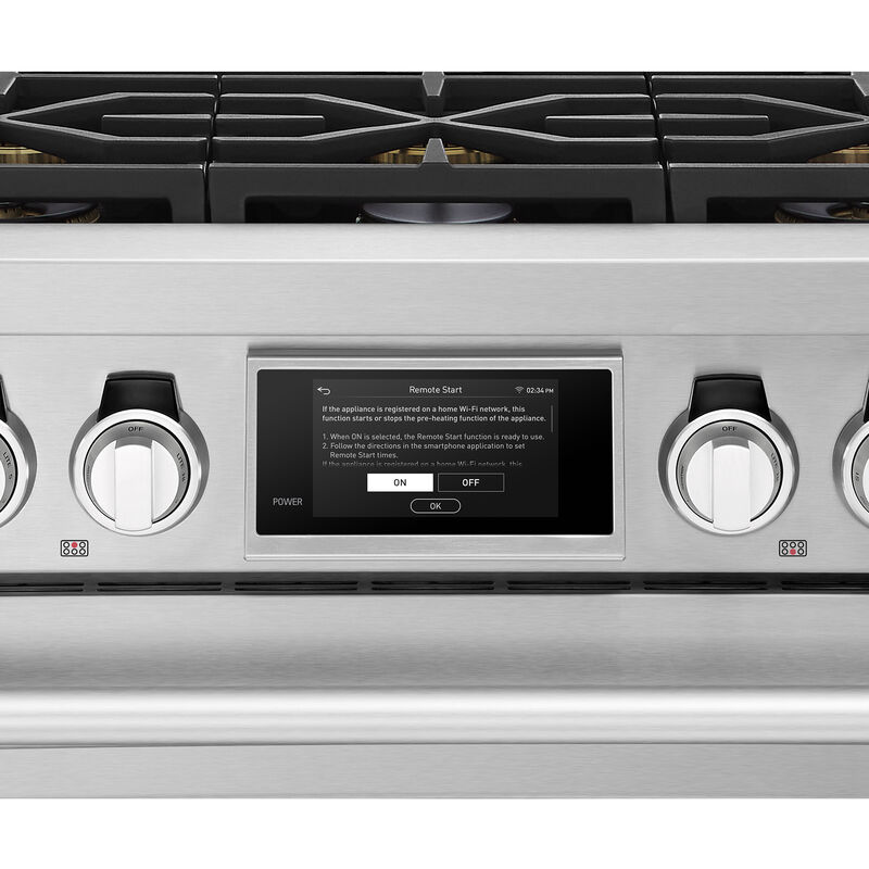 Signature Kitchen Suite 36 in. 6.3 cu. ft. Smart Convection Oven Freestanding Natural Gas Dual Fuel Range with 6 Sealed Burners - Stainless Steel, , hires