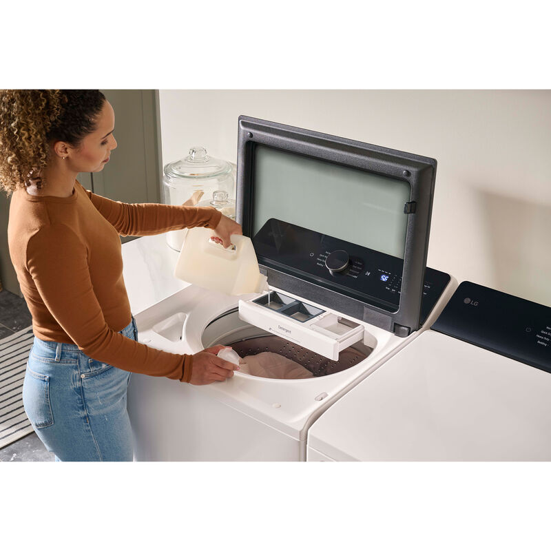LG 27 in. 7.3 cu. ft. Smart Gas Dryer with EasyLoad Door & AI Sensor Dry - Alpine White, , hires