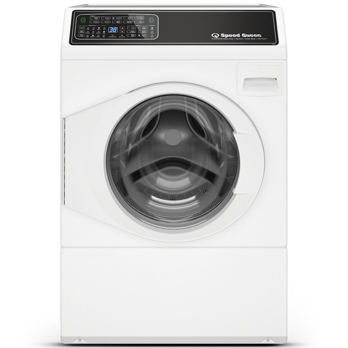 Speed Queen 27 in. 3.5 cu. ft. Front Load Washer with Pet Plus Flea Cycle &  Sanitize with Oxi - White - LEFT DOOR HINGE (not reversible)