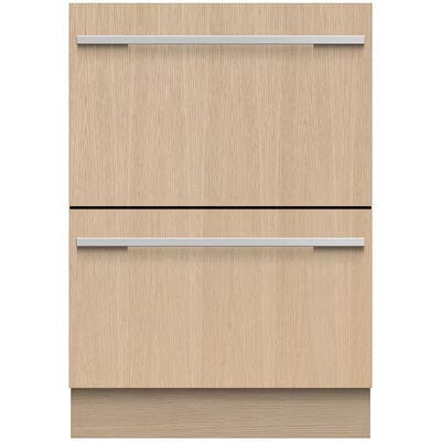 Fisher & Paykel Series 9 Integrated 24 in. Top Control Double Drawer Dishwasher with 43 dBA, 14 Place Settings & 15 Wash Cycles - Custom Panel Ready | DD24DI9N