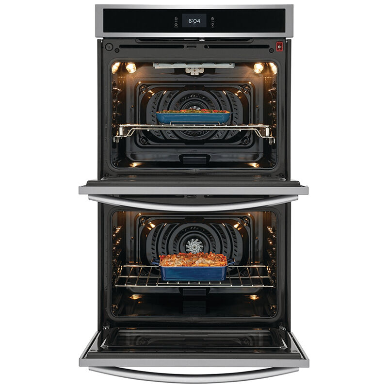 Frigidaire Gallery 30inch 10.6 Cu. Ft. Electric Double Wall Oven with  Standard Convection & Self Clean - Stainless Steel