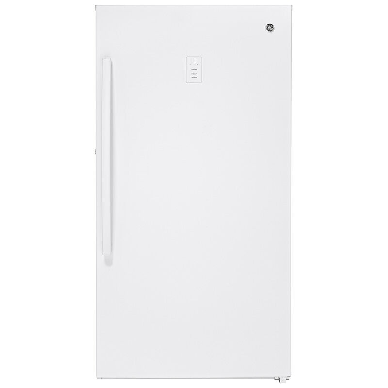 GE 33 in. 17.3 cu. ft. Upright Freezer with Adjustable Shelves ...
