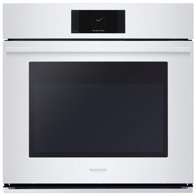 Signature Kitchen Suite Transitional Series 30 in. 4.7 cu. ft. Electric Smart Wall Oven with True European Convection & Self Clean - Satin Stainless Steel | SKSSV3011MT