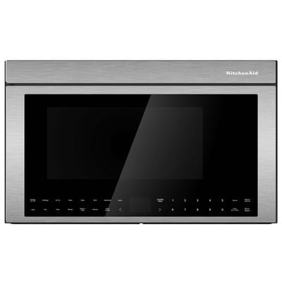 KitchenAid 30 in. 1.1 cu. ft. Over-the-Range Smart Microwave with 10 Power Levels, 400 CFM & Sensor Cooking Controls - Stainless Steel with PrintShield Finish | KMMF730PPS