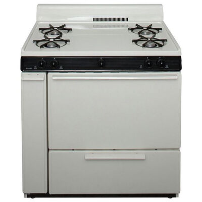 Premier 36 in. 3.9 cu. ft. Oven Freestanding Gas Range with 4 Open Burners - Bisque | BLK100TP