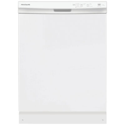 Frigidaire 24 in. Built-In Dishwasher with Front Control, 54 dBA Sound Level, 14 Place Settings, 4 Wash Cycles & Sanitize Cycle - White | FDPC4314AW