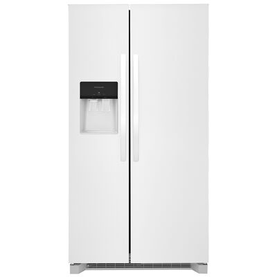 Frigidaire 36 in. 25.6 cu. ft. Side-by-SideRefrigerator With External Ice & Water Dispenser - White | FRSS2623AW