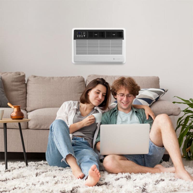 Friedrich Uni-Fit Series 10,000 BTU 110V Smart Energy Star Through-the-Wall Air Conditioner with 3 Fan Speeds, Sleep Mode & Remote Control - White, , hires