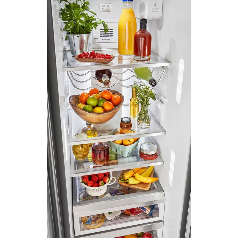 KitchenAid 36 in. 19.9 cu. ft. Counter Depth Side-by-Side Refrigerator ...