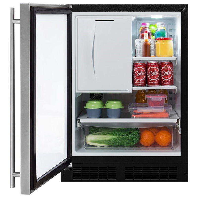 Marvel 24-Inch Reversible Hinge Outdoor Rated Compact Refrigerator With  Freezer - The Outdoor Appliance Store