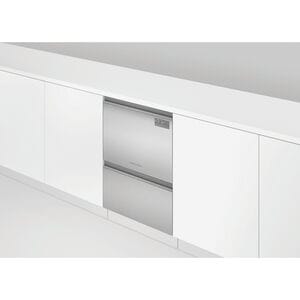 Fisher & Paykel Series 7 24 in. Front Control Smart Dishwasher Drawer with 42 dBA Sound Level & Pocket Handle - Stainless Steel, , hires