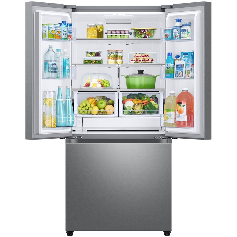 Samsung 33 in. 24.5 cu. ft. Smart French Door Refrigerator - Stainless Steel, , hires