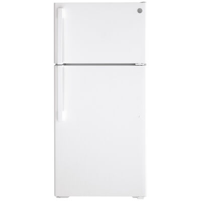 GE 28 in. 15.6 cu. ft. Top Freezer Refrigerator - White | GTS16DTNRWW