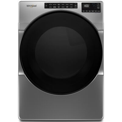 Whirlpool 27 in. 7.4 cu. ft. Electric Dryer with 36 Dryer Programs, 5 Dry Options, Sanitize Cycle, Wrinkle Care & Sensor Dry - Chrome Shadow | WED5605MC