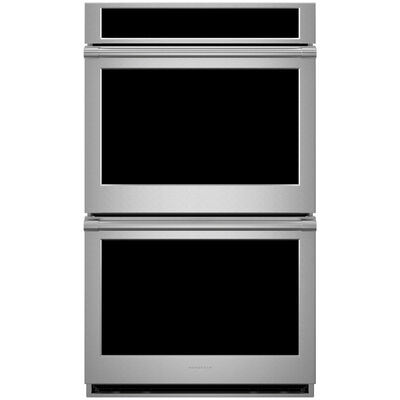 Monogram Statement Series 30" 10.0 Cu. Ft. Electric Smart Double Wall Oven with True European Convection & Self Clean - Stainless Steel | ZTDX1DPSNSS