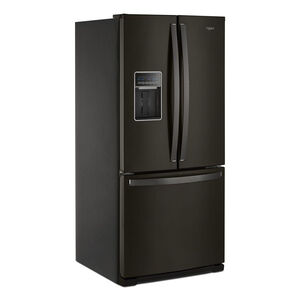 Whirlpool 30 in. 19.7 cu. ft. French Door Refrigerator with External Filtered Water Dispenser - Black Stainless, Black Stainless, hires
