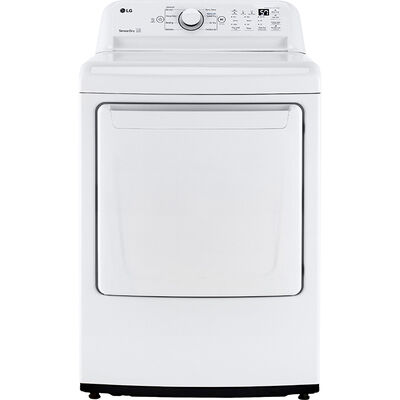 LG 27 in. 7.3 cu. ft. Gas Dryer with Delicate Cycle & Sensor Dry Technology - White | DLG7001W