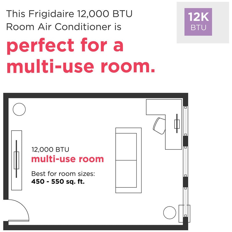 Frigidaire 14,000 BTU Heat/Cool Through-the-Wall Air Conditioner with 3 Fan Speeds, Sleep Mode & Remote Control - White, , hires