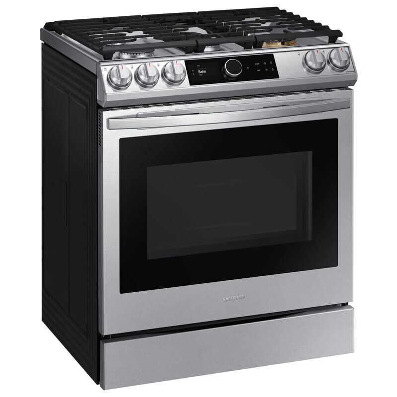 Samsung 6.0 Cu. ft. Slide-in GAS Range with Smart Dial & Air Fry, Stainless Steel - NX60T8711SS