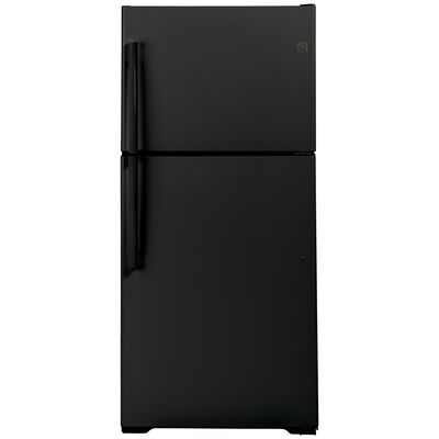 GE 33 in. 21.9 cu. ft. Top Freezer Refrigerator - Black | GTS22KGNRBB