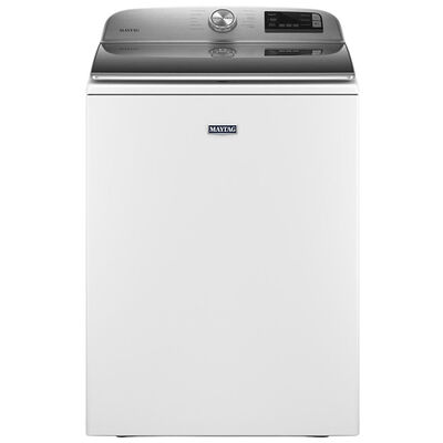 Maytag 27 in. 4.7 cu. ft. Smart Top Load Washer with Agitator & Extra Power Button - White | MVW6230RHW