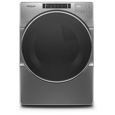 Whirlpool 27 in. 7.4 cu. ft. Stackable Gas Dryer with Sensor Dry, Stainless Steel Dryer Drum, Sanitize & Steam Cycle - Chrome Shadow | WGD8620HC