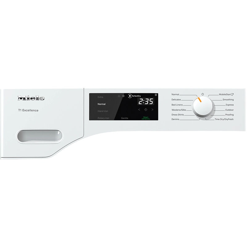 Miele T1 Series 4.02-cu ft Stackable Ventless Smart Electric Dryer (Lotus  White) ENERGY STAR