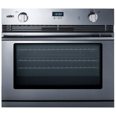 Summit 30 in. 3.0 cu. ft. Gas Wall Oven with Standard Convection - Stainless Steel | SGWOGD30