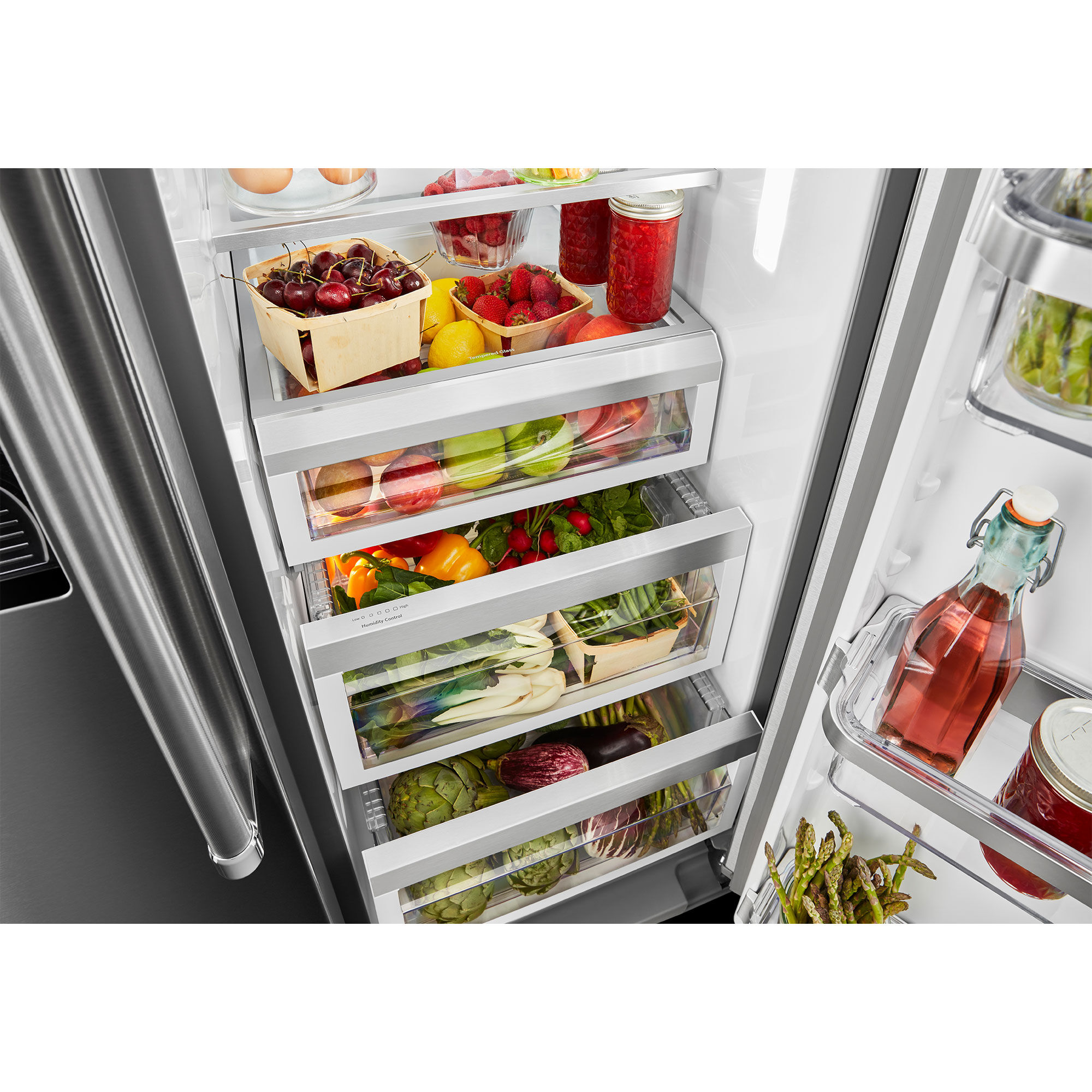 KitchenAid 36 in. 24.8 cu. ft. Side-by-Side Refrigerator With 