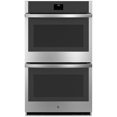GE 30 in. 10.0 cu. ft. Electric Smart Double Oven with True European Convection & Self Clean - Stainless Steel | JTD5000SVSS