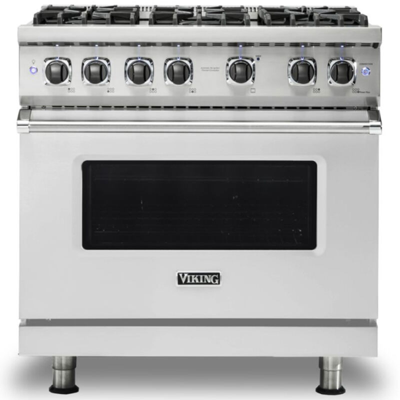 Viking VGR7486GSS 48 Inch Freestanding Professional Gas Range with 6 Sealed  Burners, Double Oven, 6.1 Cu. Ft. Total Capacity, Manual Clean, ViChrome™  Griddle, Proflow™ Convection Baffle, and Elevation™ Burners: Stainless  Steel, Natural G