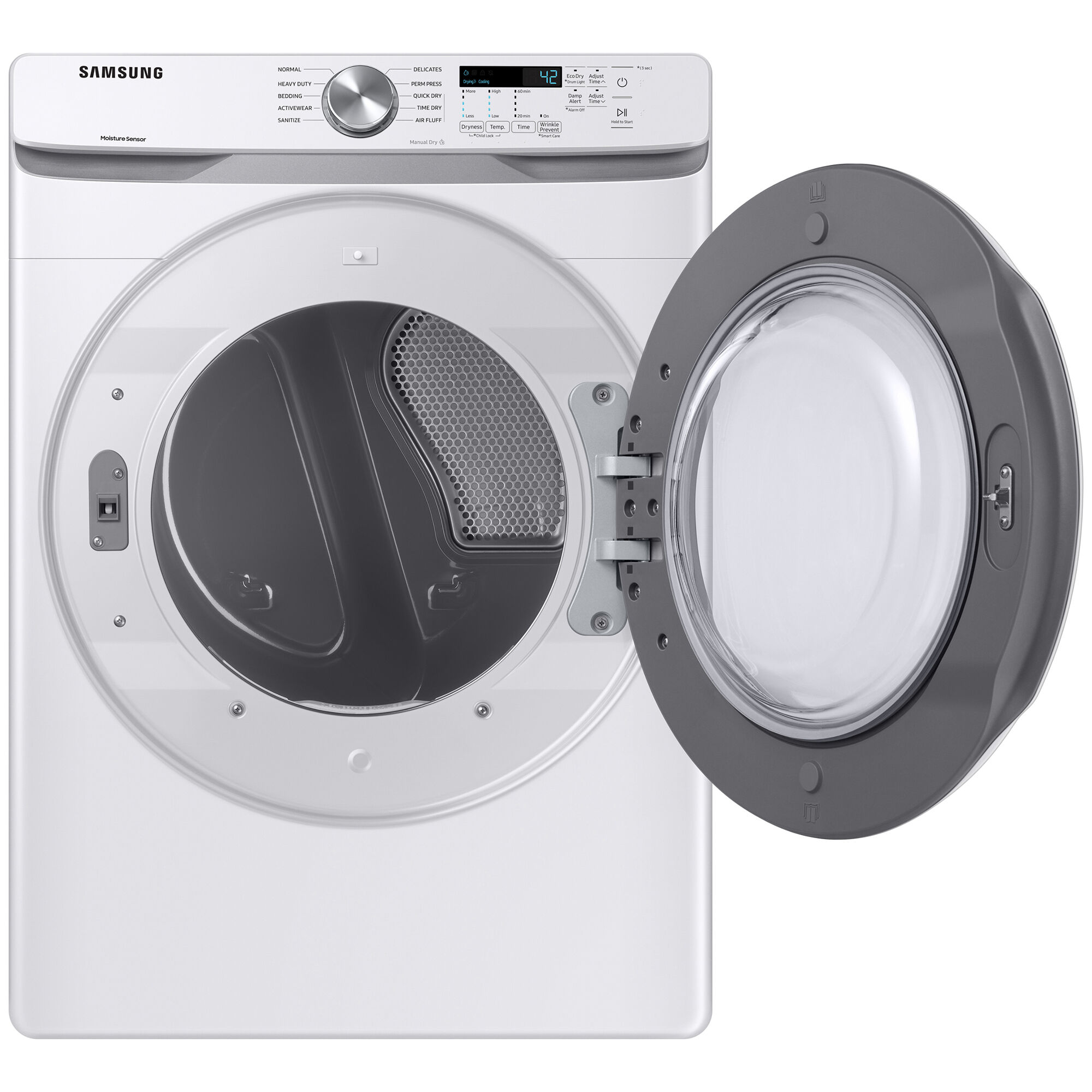 Samsung 27 in. 7.5 cu. ft. Stackable Gas Dryer with Sanitize Cycle & Sensor  Dry - White