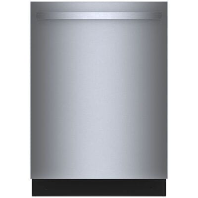 Bosch 100 Series Premium 24 in. Smart Built-In Dishwasher with Top Control, 46 dBA Sound Level, 15 Place Settings, 8 Wash Cycles & Sanitize Cycle - Stainless Steel | SHX5AEM5N