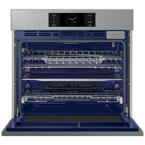 Samsung Bespoke 30 in. 5.1 cu. ft. Electric Smart Wall Oven with Dual Convection & Steam Clean - Stainless Steel, , hires