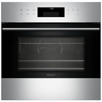 Wolf E Series 24 in. 2.4 cu. ft. Electric Wall Oven with Standard Convection & Self Clean - Stainless Steel | SO24TESTH