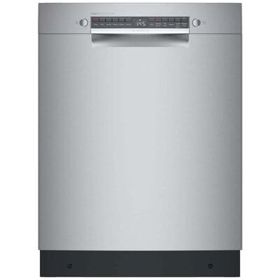 Bosch 800 Series 24 in. Smart Built-In Dishwasher with Front Control, 42 dBA Sound Level, 15 Place Settings, 6 Wash Cycles & Sanitize Cycle - Stainless Steel | SGE78C55UC