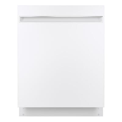 GE 24 in. Built-In Dishwasher with Top Control, 51 dBA Sound Level, 12 Place Settings, 3 Wash Cycles & Sanitize Cycle - White | GDT225SGLWW