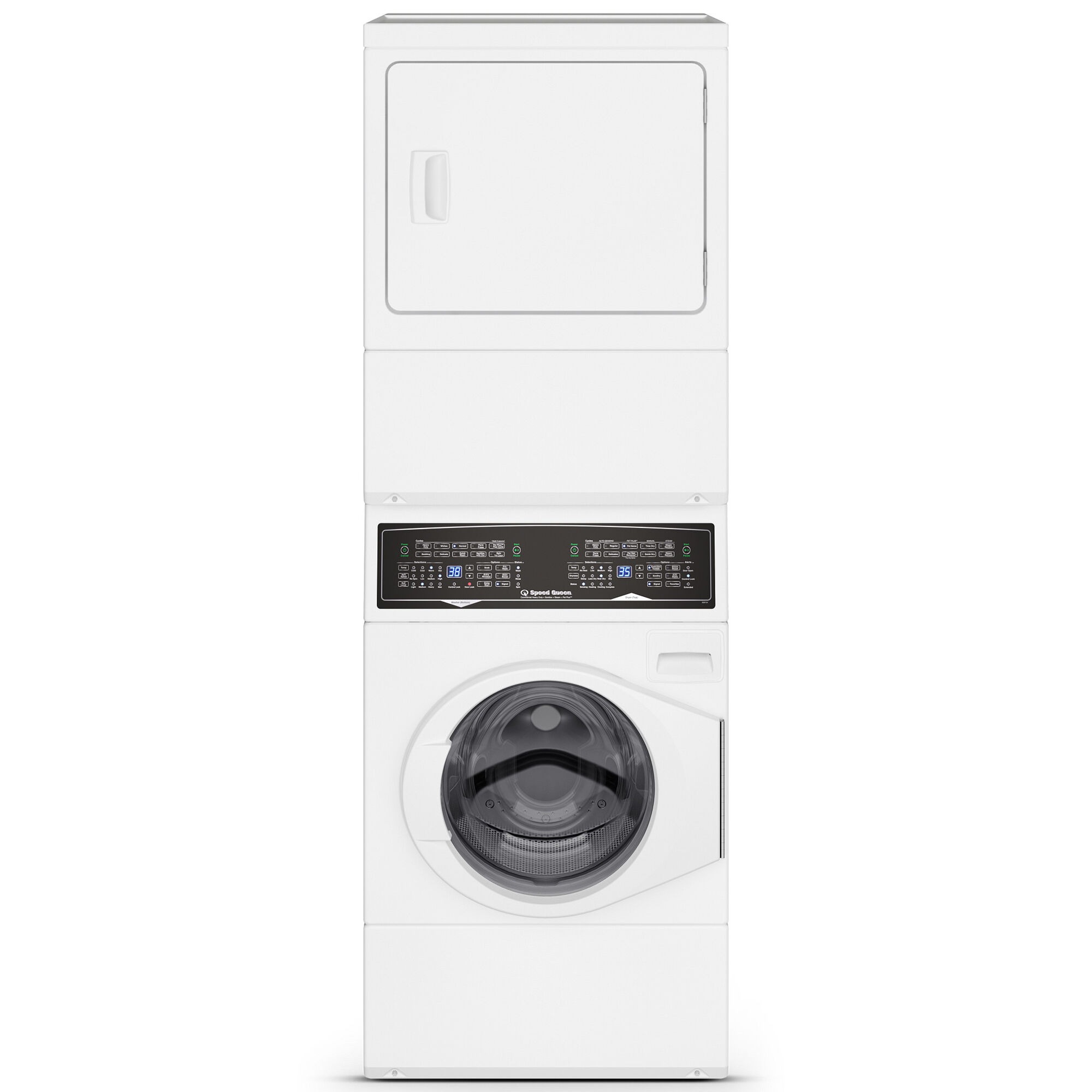Speed Queen 27 in. 3.5 cu. ft. Electric Front Load Laundry Center with Pet  Plus Flea Cycle, Sensor Dry, Sanitize with Oxi & Steam Cycle - White