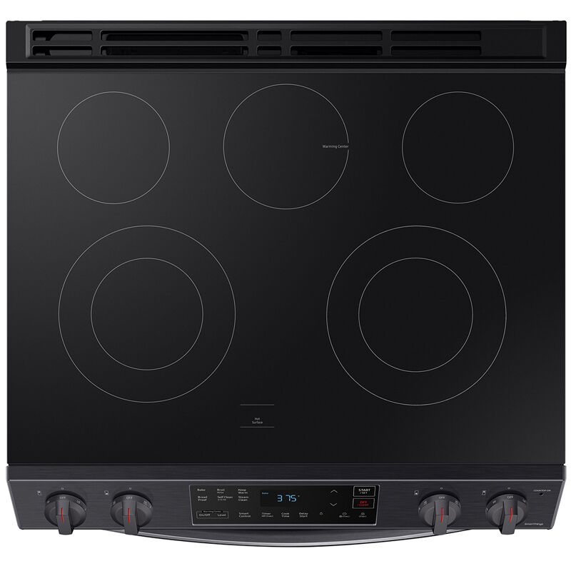 Samsung 30 in. 6.3 cu. ft. Smart Convection Oven Slide-In Electric Range  with 5 Smoothtop Burners - Black with Stainless Steel