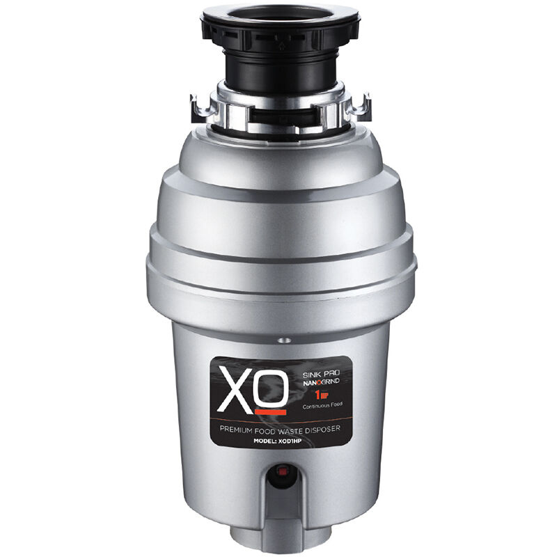XO HP Continuous Feed Waste Disposer with 2500 RPM, Anti-Jam  Noise  Reducing Insulation Silver Richard  Son