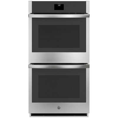 GE 27 in. 8.6 cu. ft. Electric Smart Double Oven with True European Convection & Self Clean - Stainless Steel | JKD5000SVSS