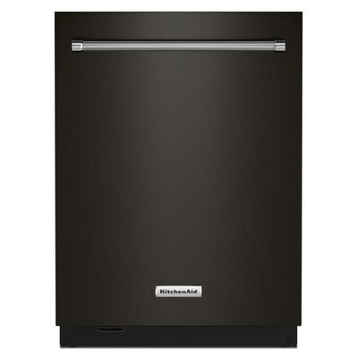 KitchenAid 24 in. Built-In Dishwasher with Top Control, 44 dBA Sound Level, 16 Place Settings, 5 Wash Cycles & Sanitize Cycle - Black Stainless Steel with PrintShield Finish | KDTM604KBS