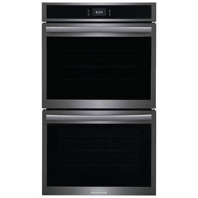 Frigidaire Gallery 30" 10.6 Cu. Ft. Electric Double Wall Oven with Standard Convection & Self Clean - Black Stainless Steel | GCWD3067AD