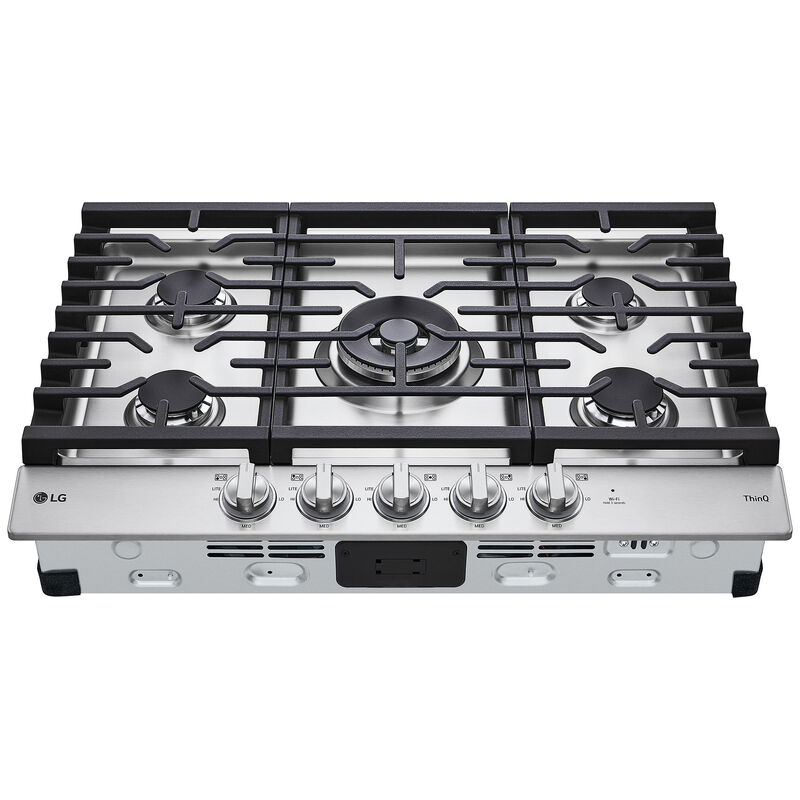 LG 30 Inch Gas Cooktop with Griddle - Stainless Steel